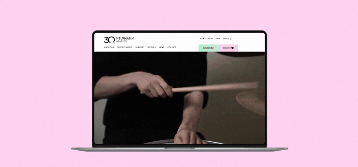 Helpmann Academy Portfolio feature centre